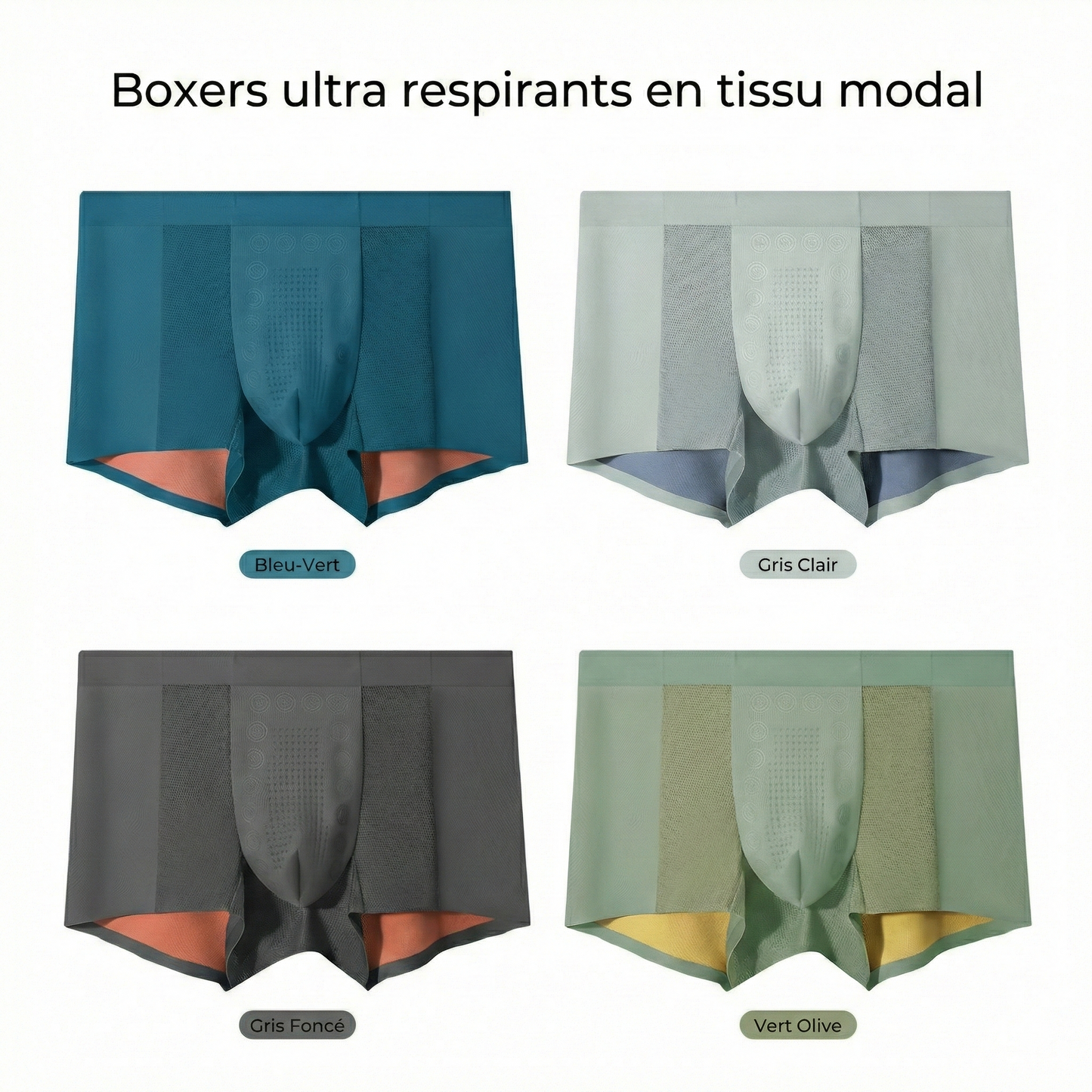 Boxers ultra respirants et antibactériens modal - 4pcs
