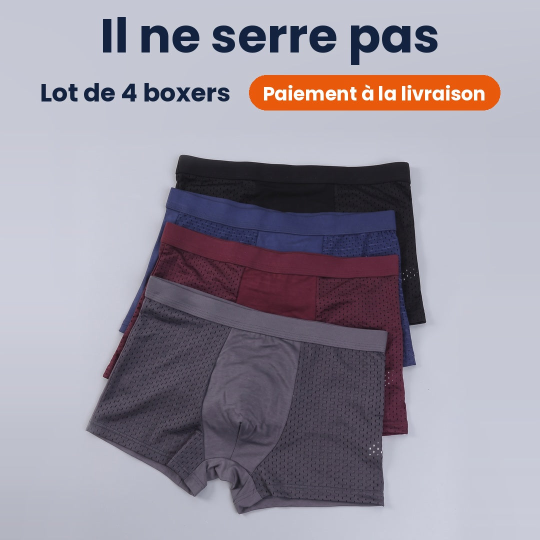 13 000 F CFA - Boxers en fibre de bambou pour homme - 1 Lot de 4 Couleurs
